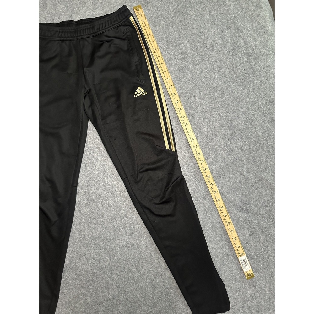 Adidas Tiro Training Pants Small Black Gold 3-Stripes Climacool - Picture 6 of 7